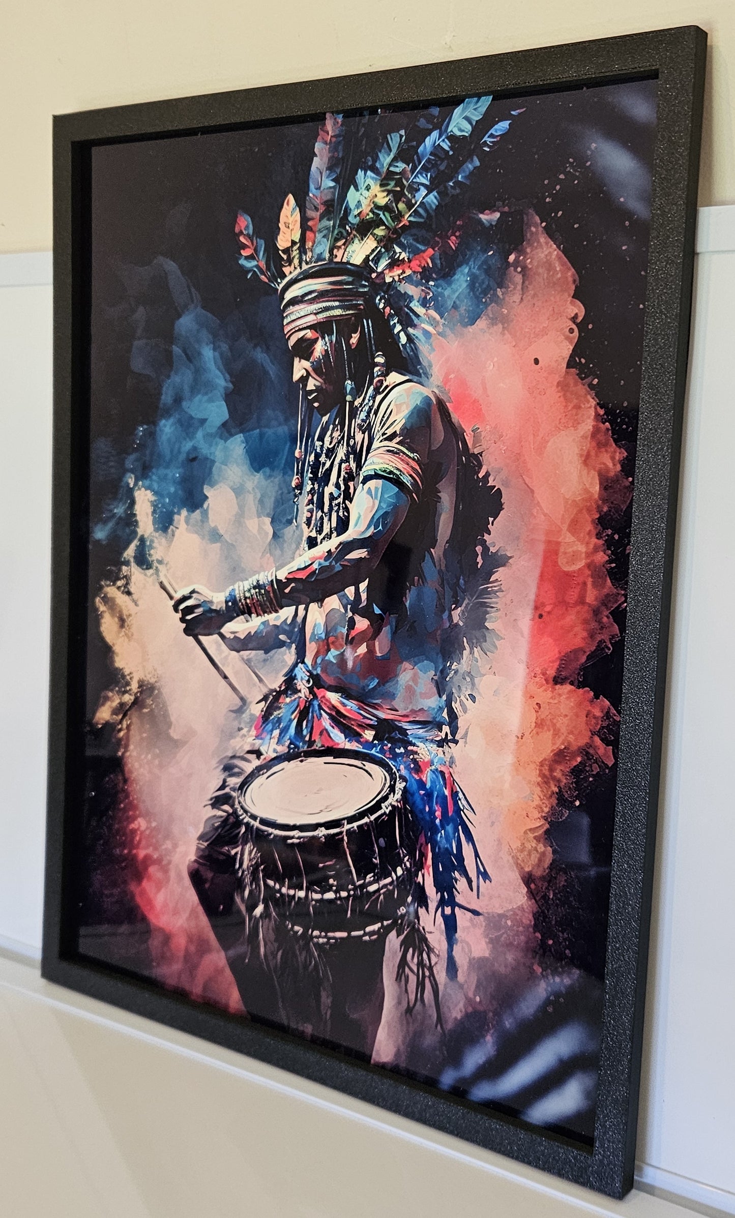 Sublimated Metal Wall Art " Indian Drums "