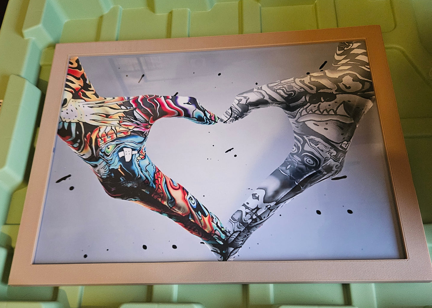 Sublimated Metal Wall Art " Heart Hands "