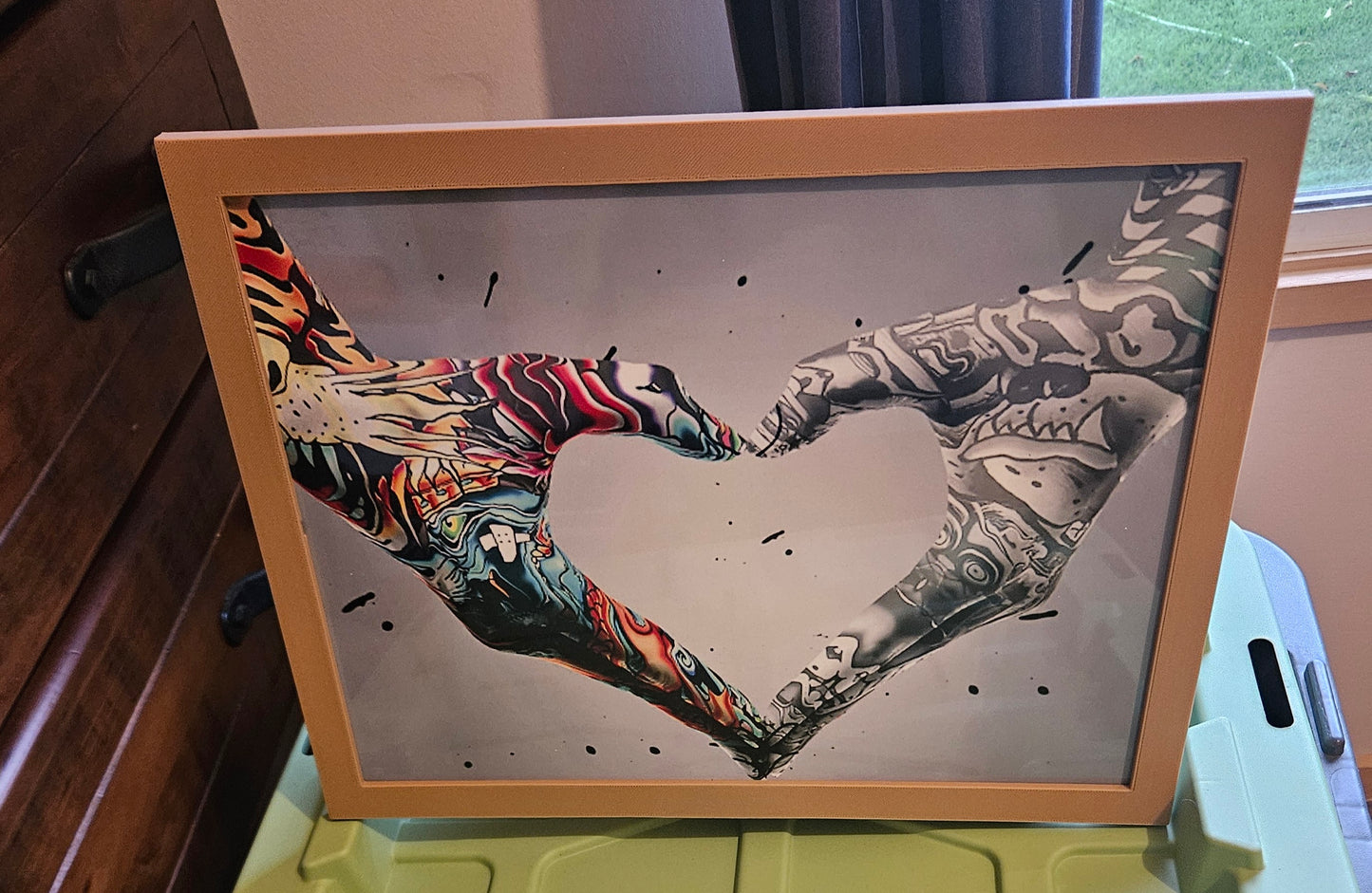Sublimated Metal Wall Art " Heart Hands "