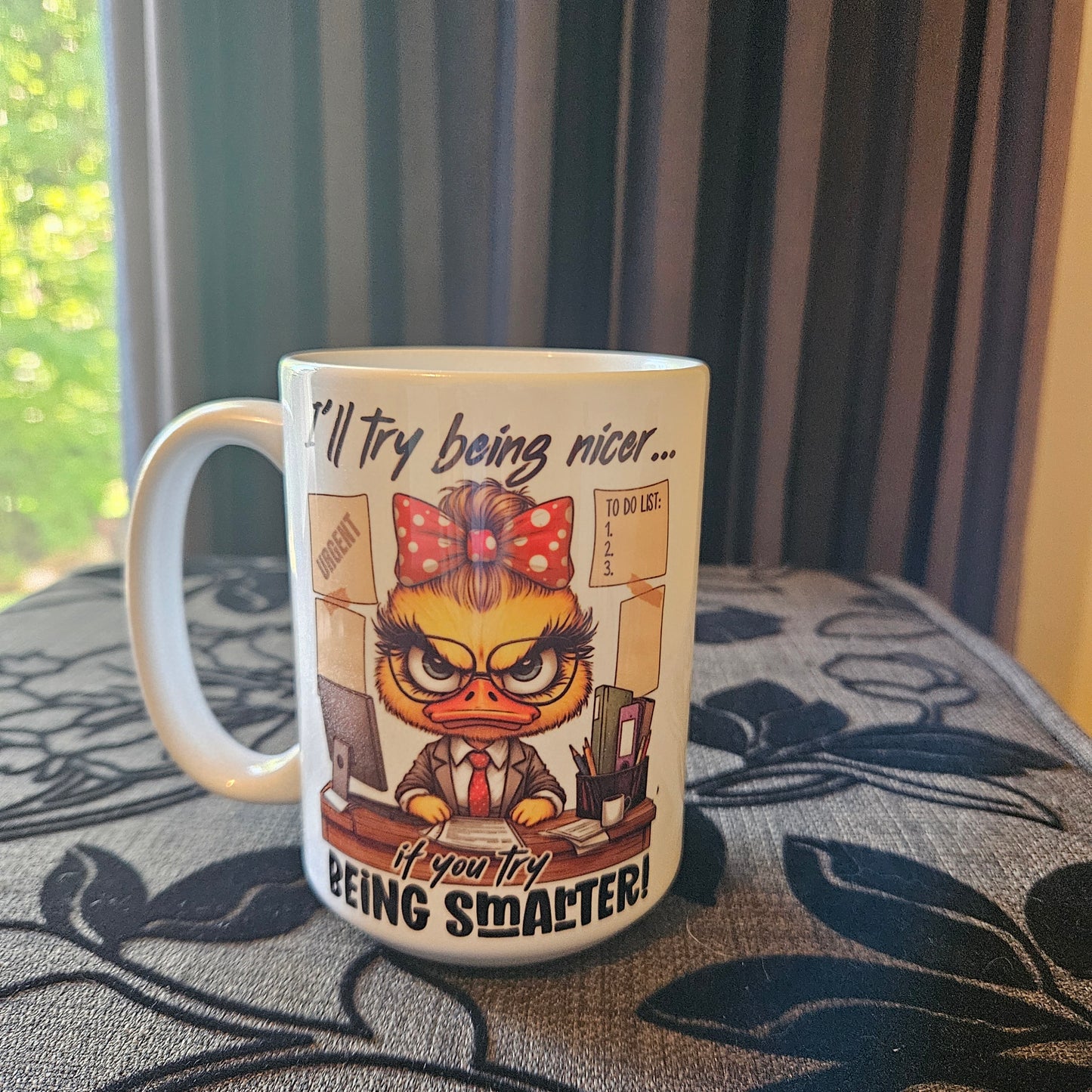 Fueled by Caffeine & Chaos Funny 15 oz Mugs
